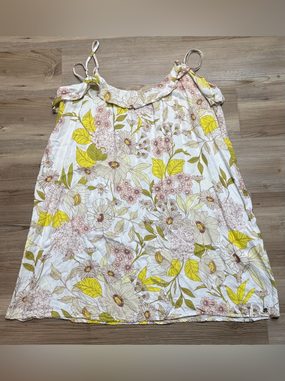 Volcom Floral Sundress - White, Yellow & Pink